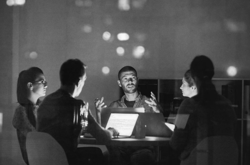 Team meeting at iboss